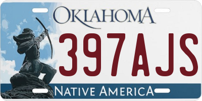 OK license plate 397AJS