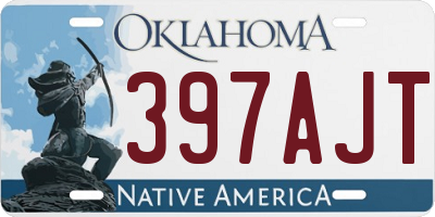 OK license plate 397AJT