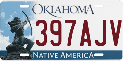 OK license plate 397AJV