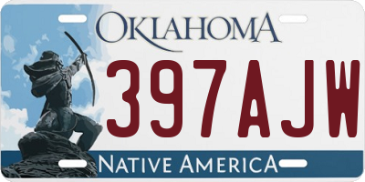 OK license plate 397AJW