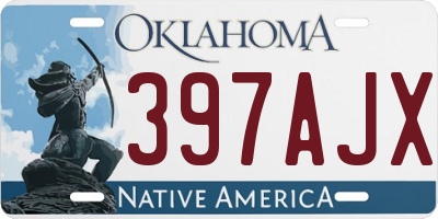 OK license plate 397AJX