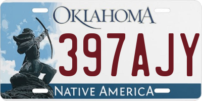 OK license plate 397AJY
