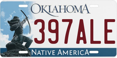 OK license plate 397ALE