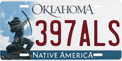 OK license plate 397ALS