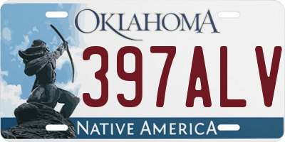 OK license plate 397ALV