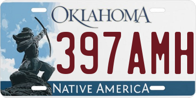 OK license plate 397AMH