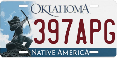 OK license plate 397APG