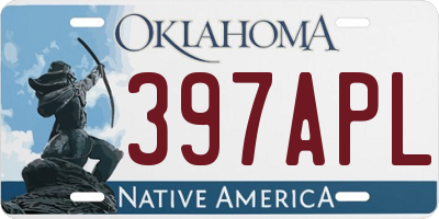 OK license plate 397APL