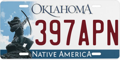 OK license plate 397APN