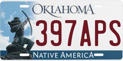 OK license plate 397APS