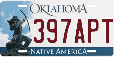OK license plate 397APT