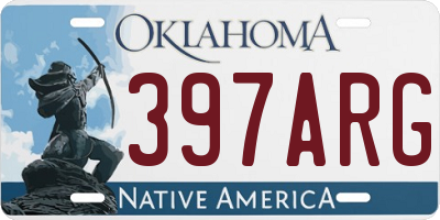 OK license plate 397ARG