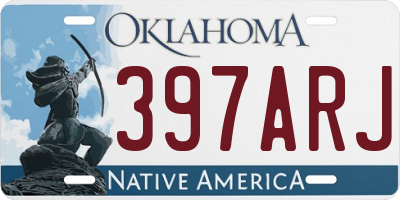 OK license plate 397ARJ
