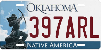 OK license plate 397ARL