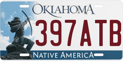 OK license plate 397ATB