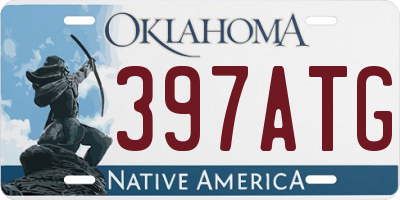 OK license plate 397ATG