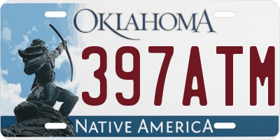 OK license plate 397ATM