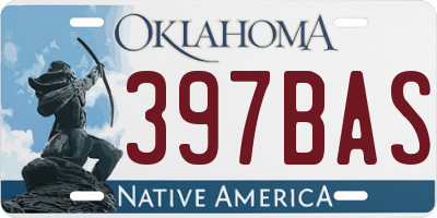 OK license plate 397BAS