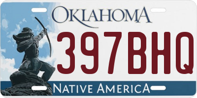 OK license plate 397BHQ