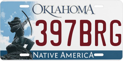 OK license plate 397BRG