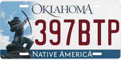 OK license plate 397BTP