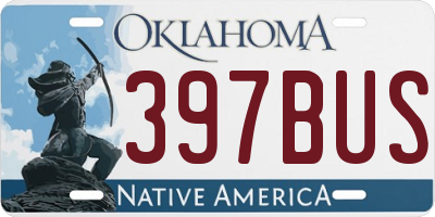 OK license plate 397BUS