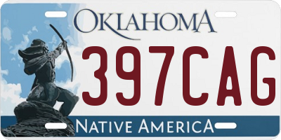 OK license plate 397CAG