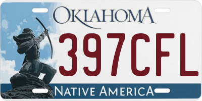 OK license plate 397CFL