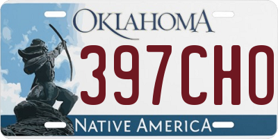 OK license plate 397CHO