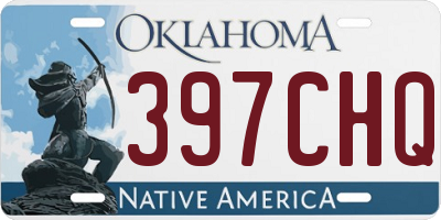 OK license plate 397CHQ