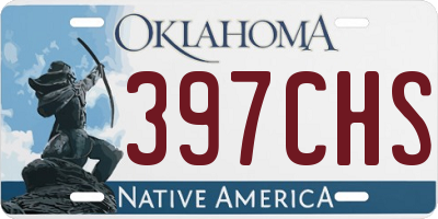 OK license plate 397CHS