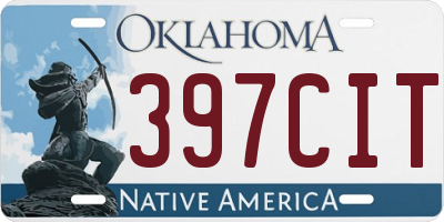 OK license plate 397CIT