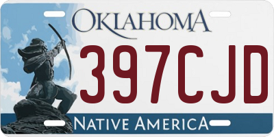 OK license plate 397CJD