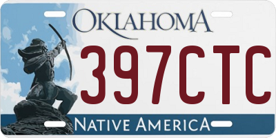 OK license plate 397CTC