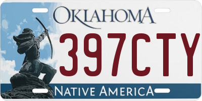 OK license plate 397CTY