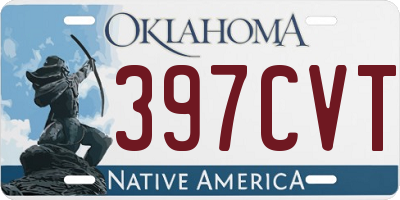 OK license plate 397CVT