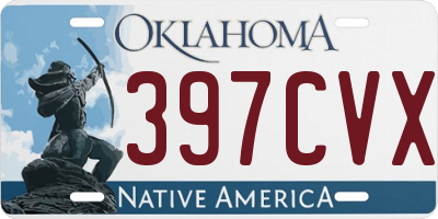 OK license plate 397CVX