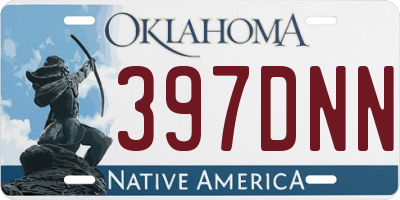 OK license plate 397DNN