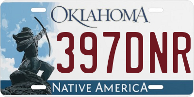 OK license plate 397DNR
