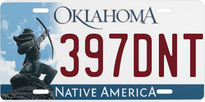 OK license plate 397DNT