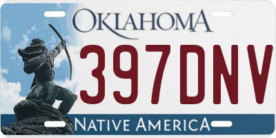 OK license plate 397DNV