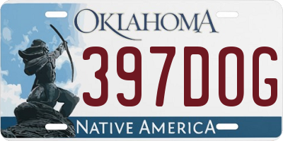 OK license plate 397DOG