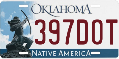 OK license plate 397DOT