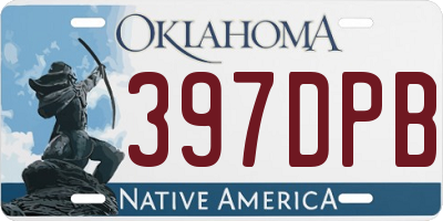 OK license plate 397DPB