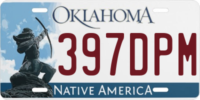 OK license plate 397DPM