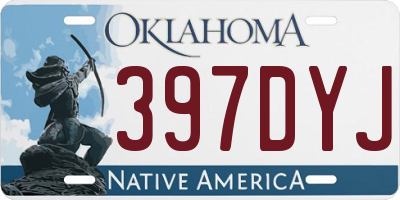 OK license plate 397DYJ
