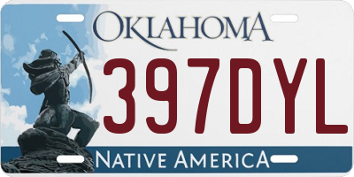 OK license plate 397DYL