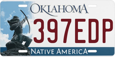 OK license plate 397EDP