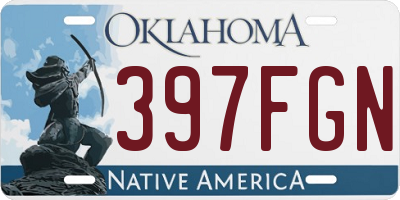 OK license plate 397FGN