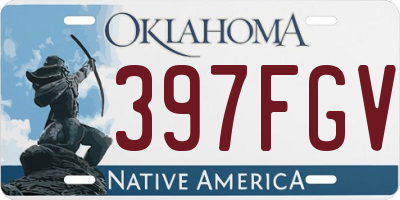 OK license plate 397FGV